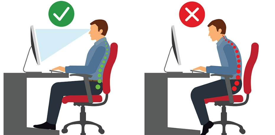 Dica postura corporal no trabalho
