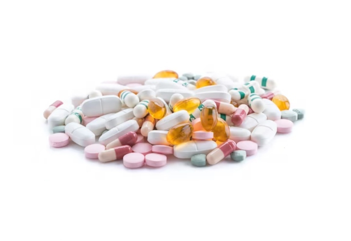 medicamentos de uso contínuo fundo branco