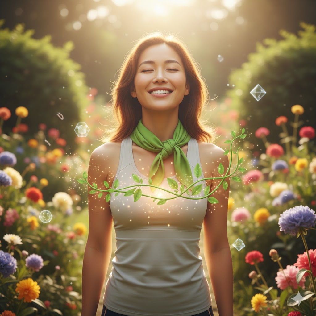 saúde imunológica mulher feliz