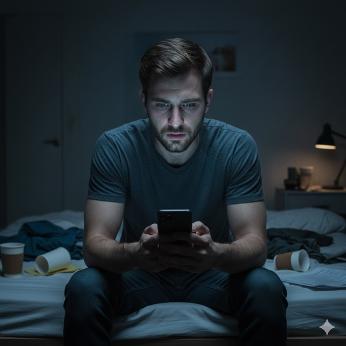 saúde mental homem preocupado
